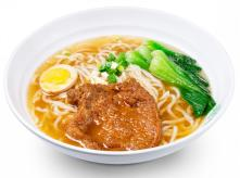 Large row of noodles