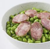 Steamed bean rice with sausage